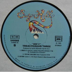 Whip It by Treacherous Three (Vinyl 1983 Sugar Hill Records) in New ...