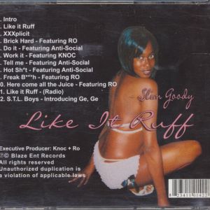 Slim Goody Like It Ruff CD St. Louis Rap R&B Blaze '04 3.jpg