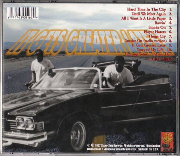 It Gets Greater Later by T-Tee (CD 1997 Super Sigg Records) in Memphis ...