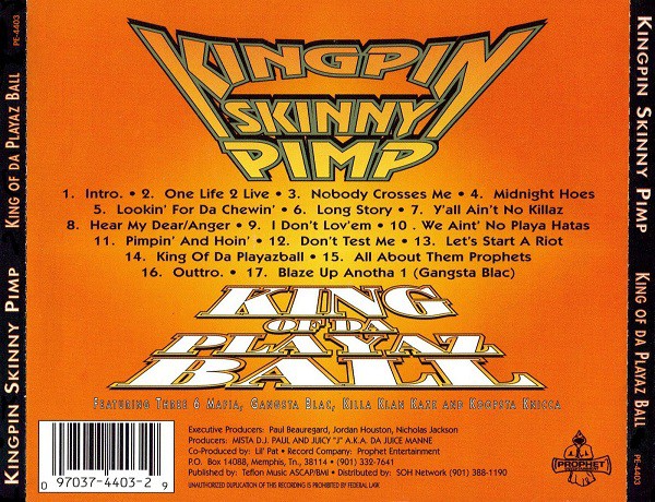 King Of Da Playaz Ball by Kingpin Skinny Pimp (CD 1996 Prophet ...