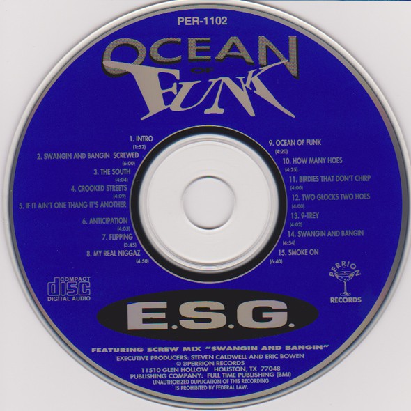 E.S.G. Ocean Of Funk Tape Cassette Perrion Records Swangin And Bangin DJ  Screw