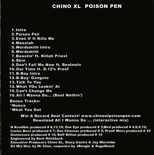 Poison Pen by Chino XL (CD 2006 Activate Entertainment) in New York ...