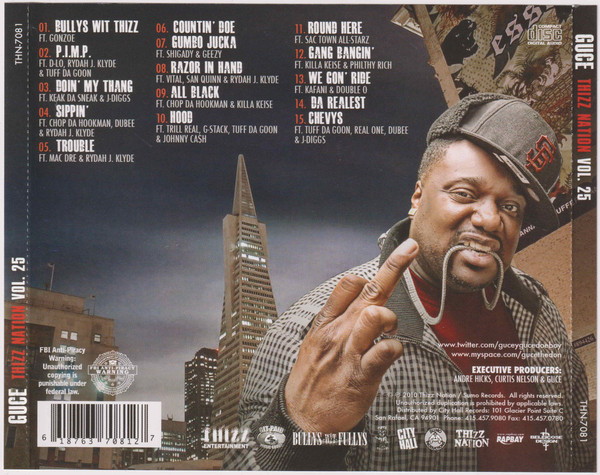 Thizz Nation Vol. 25 by Guce (CD 2010 Thizz Entertainment) in San ...